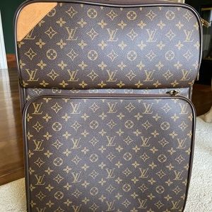 Louis Vuitton business carry on with travel cover